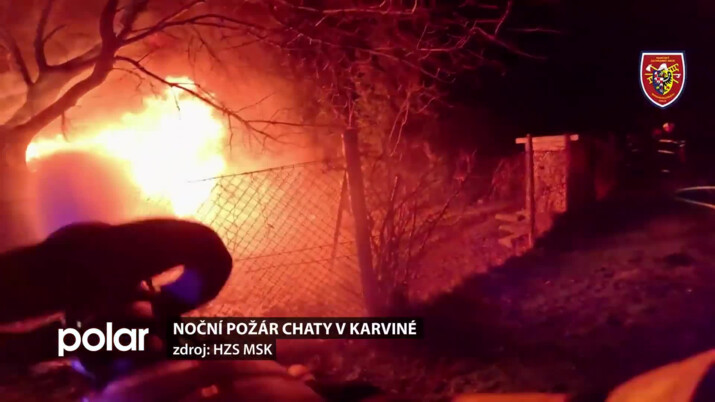 Aktuálně z Karviné - Zásahy hasičů u požáru chaty v Darkově a  požáru osobního auta
