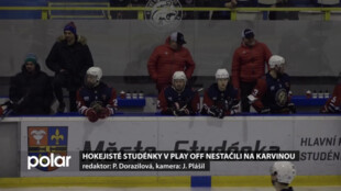 Hokejisté Studénky ve čtvrtfinále  play off nestačili na Karvinou