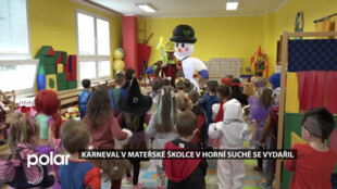 Masopustní karneval v mateřské školce v Horní Suché se opět vydařil, děti dostaly i balíček s překvapením