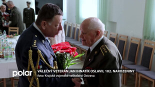Válečný veterán Jan Ihnatík oslavil 102. narozeniny