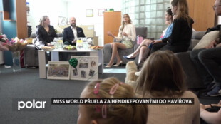 Miss World Krystyna Pyszková přijela za hendikepovanými klienty Santé do Havířova