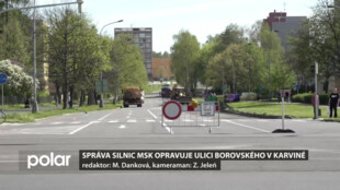 Ulice Borovského v Karviné se rekonstruuje, přibude tady nově i kruhový objezd