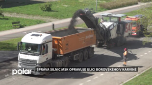 Správa silnic MSK opravuje ulici Borovského v Karviné, přibude tady nově i kruhový objezd