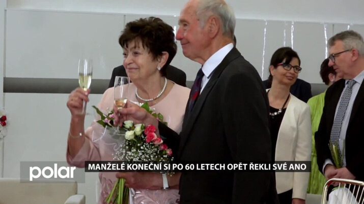 Diamantová svatba. Manželé Koneční z Ostravy-Jihu si po 60 letech opět řekli své ano