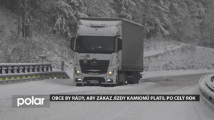 Obce by rády, aby zákaz jízdy kamionů přes horský úsek platil celý rok