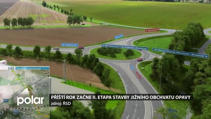 ŘSD vyhlásilo tendr na zhotovitele II. etapy stavby jižního obchvatu Opavy mezi Hradeckou a Olomouckou ulicí