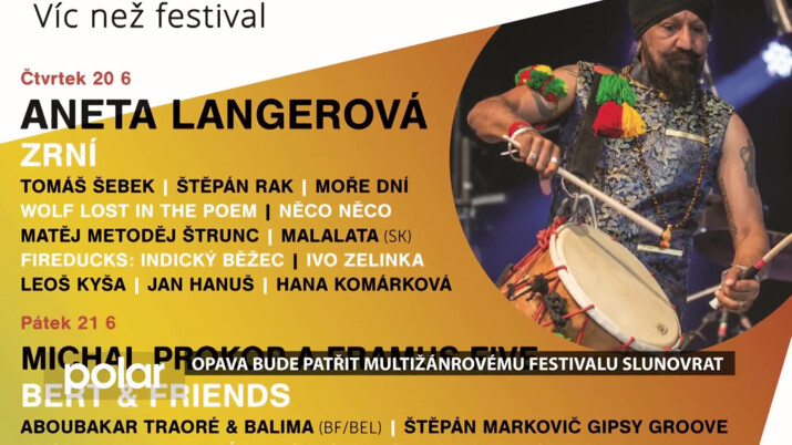 Opava bude patřit multižánrovému festivalu Slunovrat. Nabídne koncerty, přednášky i komentované prohlídky