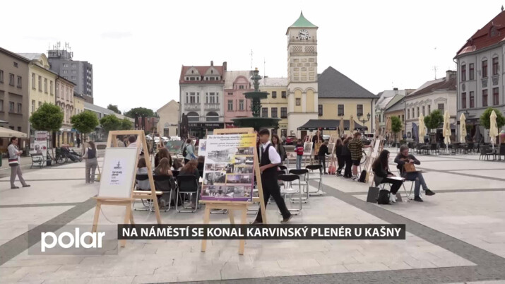 Na Masarykově náměstí se konal Karvinský plenér u kašny