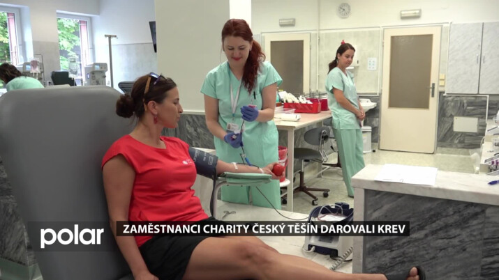 Na transfuzní stanici rájecké nemocnice darovali hromadně krev zaměstnanci Charity Český Těšín