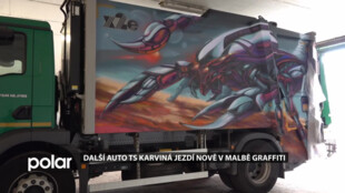 Další auto TS Karviná jezdí nově v malbě graffiti