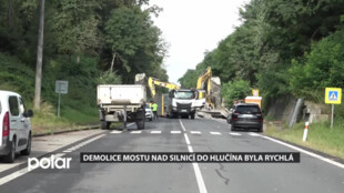 Demolice starého mostu nad silnicí do Hlučína byla rychlá