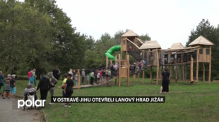 Nový lanový hrad Jižák dělá radost dětem v ostravě-Zábřehu. Navrhl ho žák ZŠ