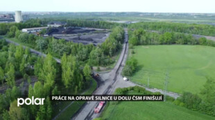 Práce na opravě silnice u Dolu ČSM finišují, křižovatka je již průjezdná