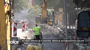 MS kraj opravuje v Karviné několik autobusových zálivů, je nutná opatrnost v místě staveb