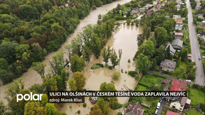 Ulici Na Olšinách v Českém Těšíně voda zaplavila nejvíc, lidé zjišťují škody