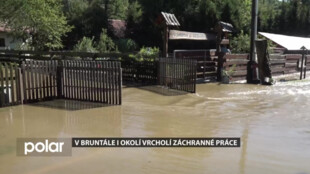 V Jeseníkách pokračuje boj lidí s následky povodní , přehrada Slezská Harta zabránila následkům ještě horším