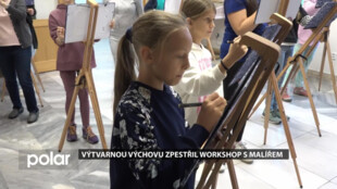 Výtvarnou výchovu zpestřil čeladenským školákům workshop s malířem