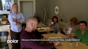 Přísaha považuje za hlavní krajské téma zaměstnanost