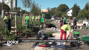 Studenti vysazovali nový park v Ostravě-Třebovicích v rámci soutěže Lipová ratolest