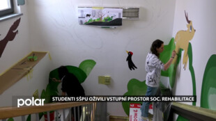 Od návrhu po realizaci. Studenti SŠPU v Opavě oživili vstupní prostor soc. rehabilitace Animy Vivy