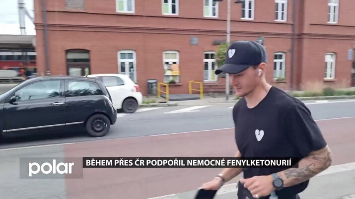 Mladý sportovec během přes Česko podpořil nemocné fenylketonurií