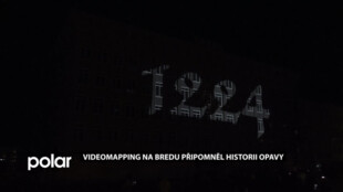 Videomapping na novou fasádu Bredy připomněl historii Opavy, která letos slaví 800 let