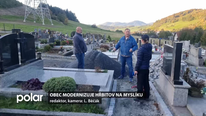 Obec modernizuje hřbitov na Myslíku, dláždí chodníčky a bude i parkoviště