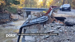 Obnova infrastruktury na Vrbensku po povodni pokračuje, některé cesty a mosty neexistují