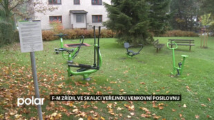 Ve Skalici u Frýdku-Místku je nová veřejná venkovní posilovna