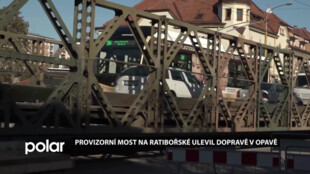 Řidiči už jezdí po provizorním mostě na Ratibořské ulici v Opavě. Ulevil dopravě ve městě