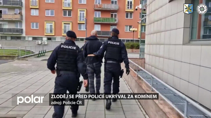 Zloděj se před policií ukryl za komínem. Za sebou má už přes 20 odsouzení