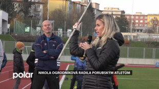 Olympionička Nikola Ogrodníková radila porubským atletům, jak správně házet oštěpem