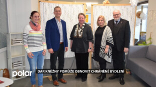 Dar kněžny z Lichtenštejna pomůže opavské charitě s obnovou zatopeného chráněné bydlení