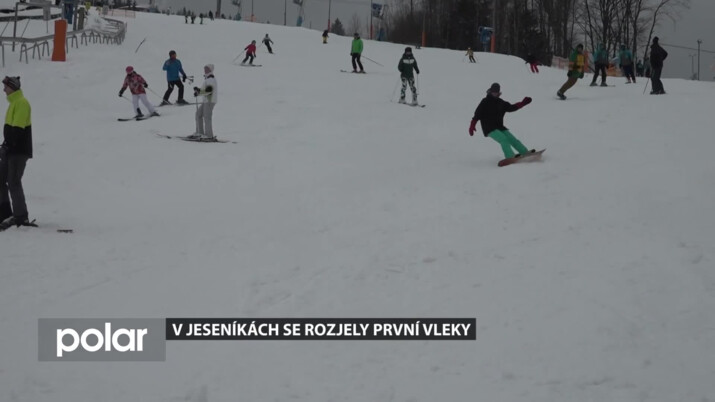 V Jeseníkách se rozjely první vleky. Lyžuje se v Branné, Červenohorském sedle a Karlově