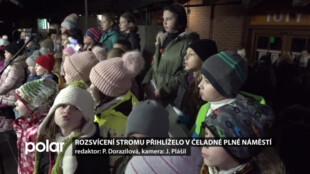 Rozsvícení vánočního stromu přihlíželo v Čeladné plné náměstí