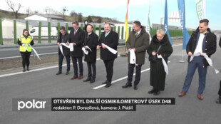 Otevřen byl další úsek D48 mezi Palačovskou spojkou a Šenovem u Nového Jičína