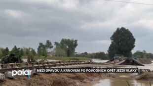 Mezi Opavou a Krnovem po povodních opět jezdí vlaky