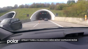 Opravy tunelu Klimkovice mění běžný dopravní režim