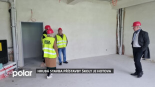 Hrubá stavba přístavby rychvaldské základní školy je hotova