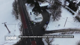 Kamiony v zimě přes Ostravici do Beskyd neprojedou, policie tu zřídila nové stanoviště