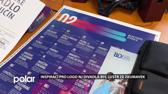 Inspirací pro nové logo a vizuál Beskydského divadla byl lustr ze zkumavek