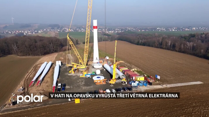 V Hati na Opavsku vyrůstá třetí větrná elektrárna