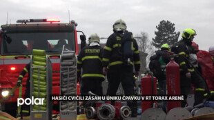 V porubské RT TORAX ARENĚ se uskutečnilo cvičení na únik čpavku. Zapojilo se 31 hasičů