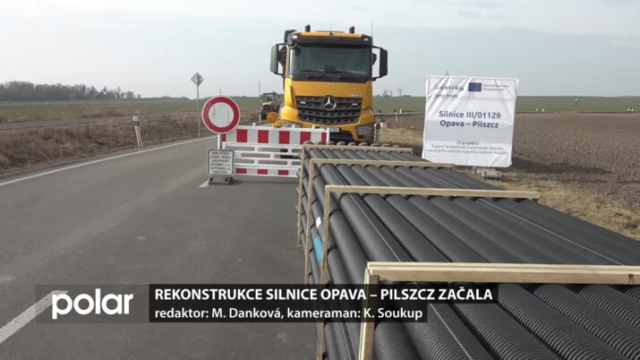 Rekonstrukce silnice Opava – Pilszcz začala, řidiči musí využít objížďku