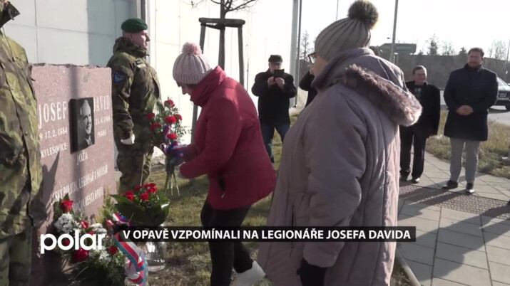 V Opavě vzpomínali na legionáře Josefa Davida, rodáka z Kylešovic