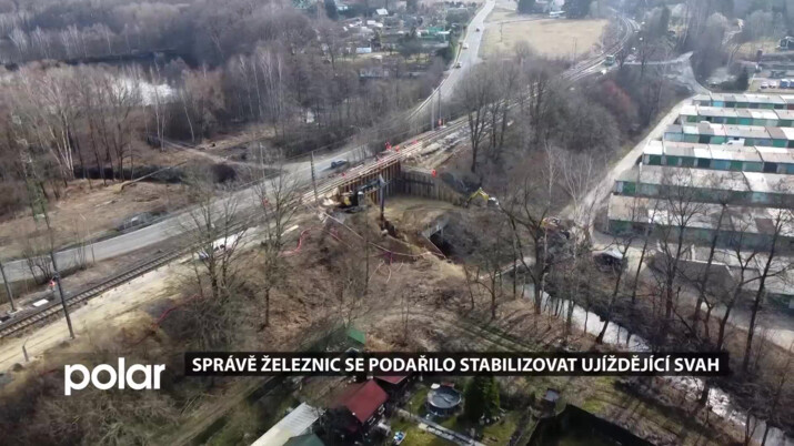 Správě železnic se podařilo stabilizovat ujíždějící svah