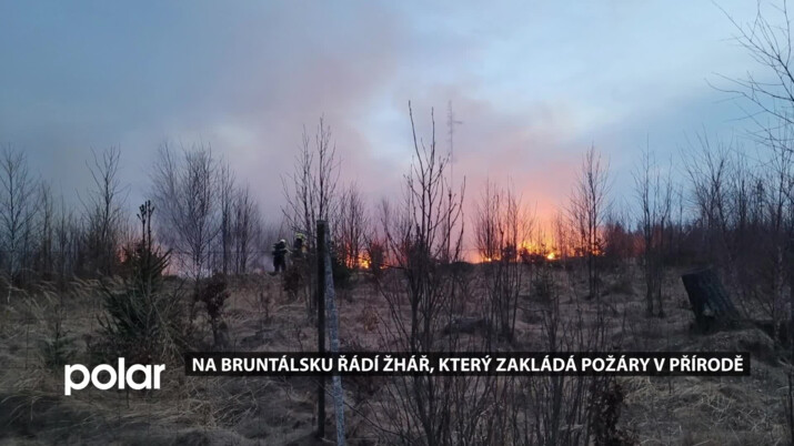 Na Bruntálsku řádí žhář, který zakládá požáry v přírodě. Hasiči museli nasadit 38 jednotek