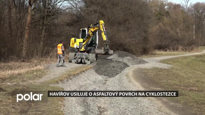 Havířov usiluje o asfaltový povrch na cyklostezce u řeky Lučiny