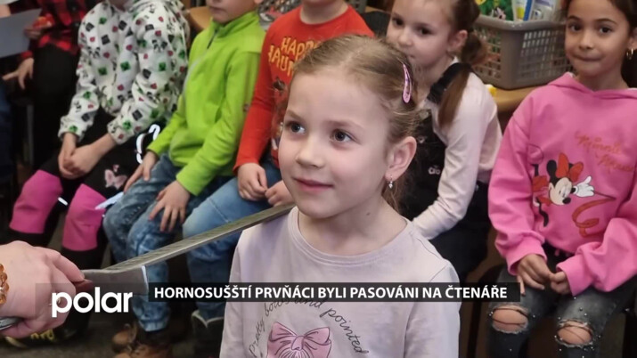 Spisovatelka Zuzana Pospíšilová pasovala hornosušské prvňáky na čtenáře