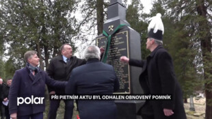 Na pietním aktu se uctila památka horníků a byl odhalen opravený pomník